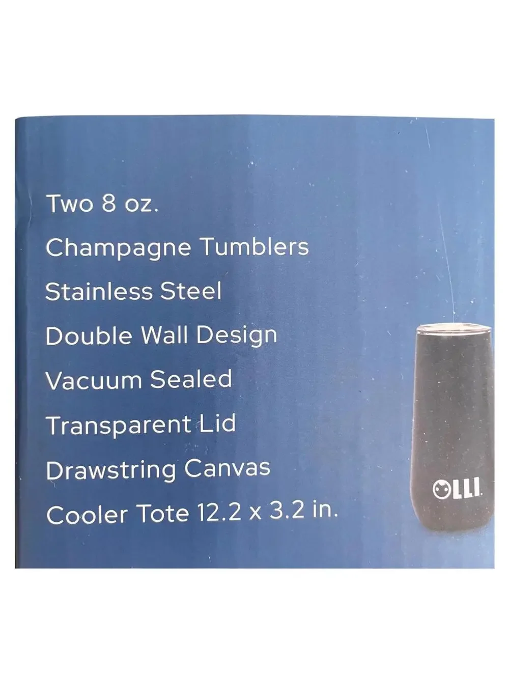 Olli Champagne Tumbler & Tote Set Portable Carrier NIB
